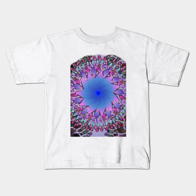 Hippie Starburst Mandala Kids T-Shirt by RoxanneG